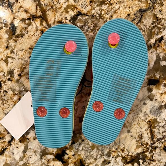 NWT J. Crew Girls' Orange/Purple/Green/Blue Rainbow EVA Flip Flops - SIZE K9 - Picture 14 of 14